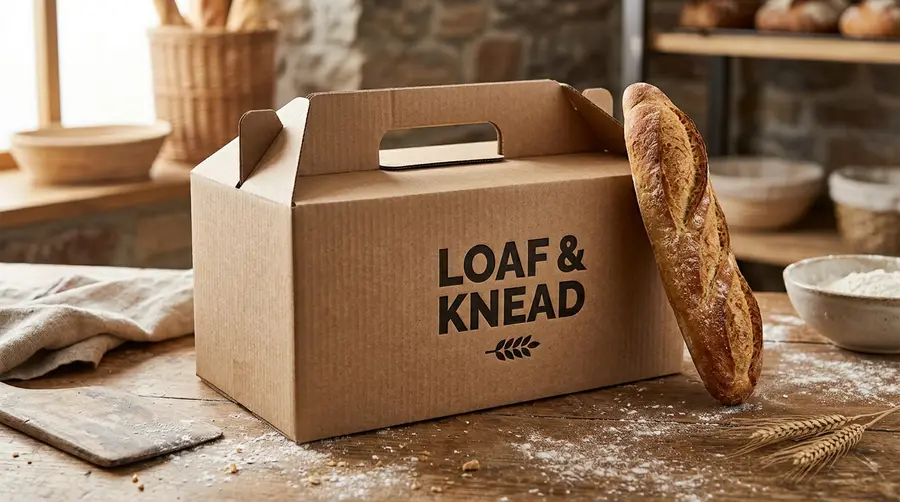 eco friendly bakery logo boxes