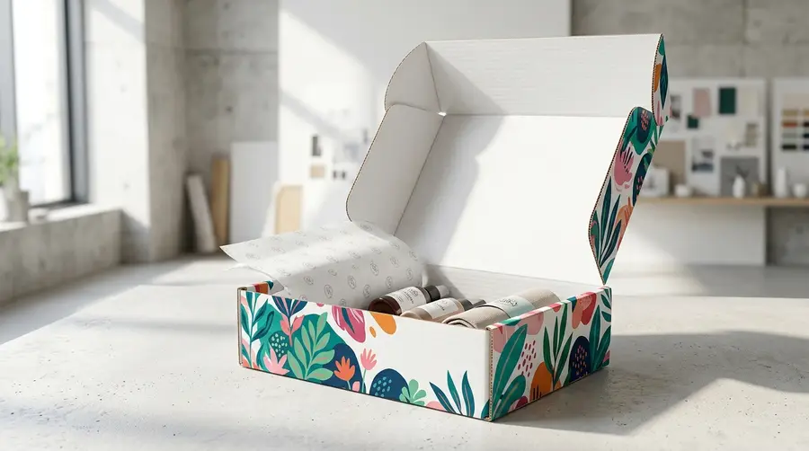 printed kraft white boxes