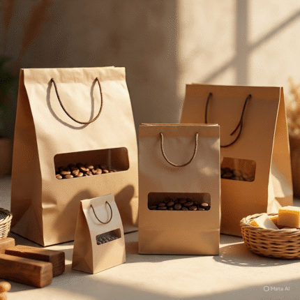Printed Kraft Window Bags