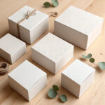 Custom printed kraft white boxes